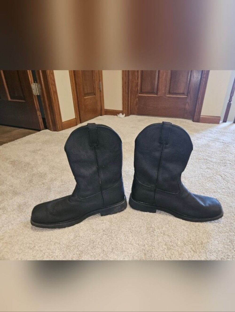 Wolverine Black Men's Western Work Cowboy Boots - Picture 2 of 11